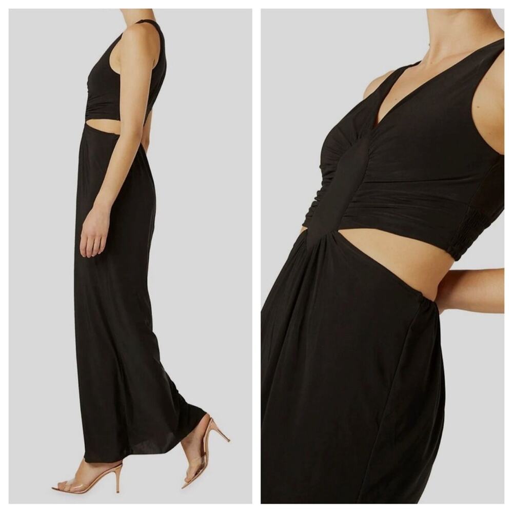NWT MISA LOS ANGELES Women’s Black Athema Cut Out Sleeveless Maxi Dress